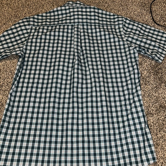 Cinch Men's Green Checkered Short Sleeve Button up shirt - Picture 2 of 3